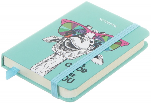 Книга для нотаток Жирафа в окулярах А7 96 аркушів