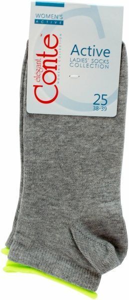 Носки Conte коттоновые ACTIVE р. 23 серый 