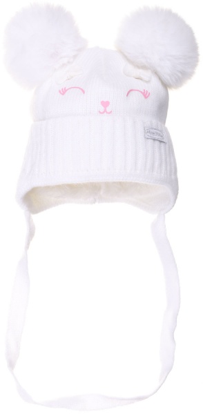 Шапочка дитяча для дівчинки Kraft+ р.36-38 білий 1963 