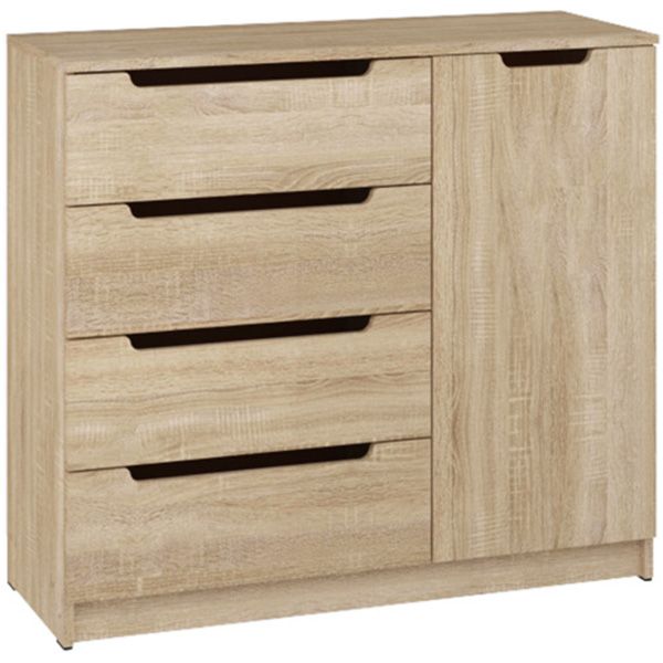 Комод ЭКО-4+1 дуб сонома трюфель 