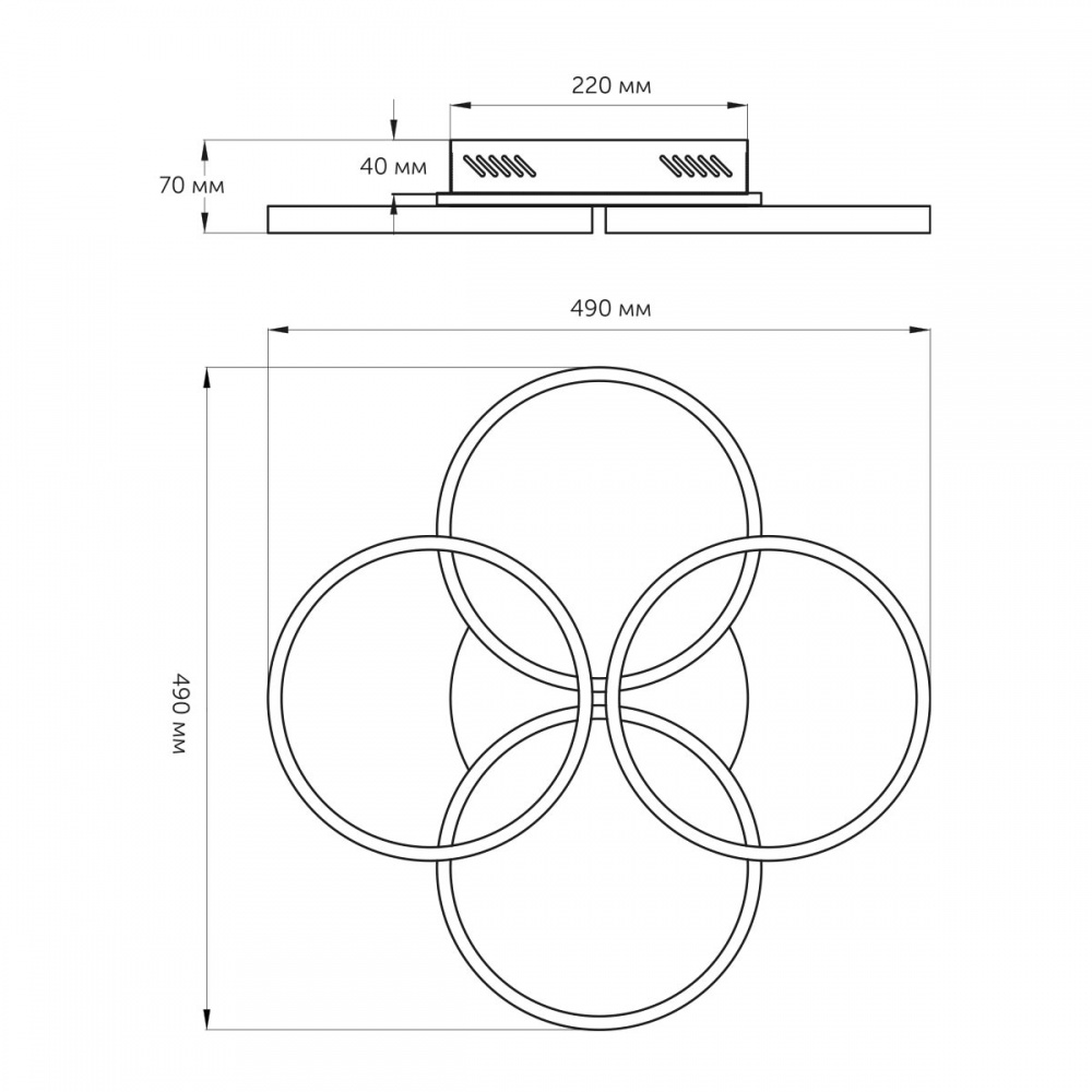 Люстра світлодіодна LED CONCEPT BRISKA R 4x77 Вт білий