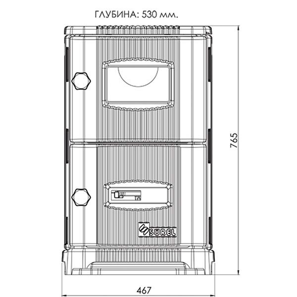 Піч-буржуйка Duval Surel EM-5151 матова чорна