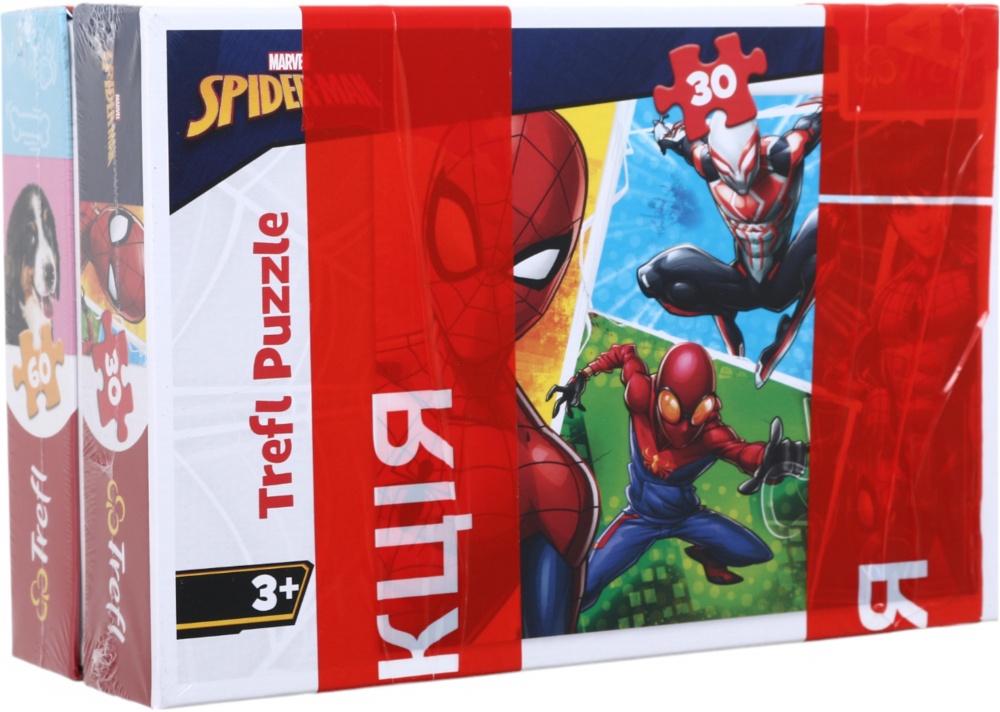 Набор пазлов Trefl (30 + 60 элементов) Человек-паук и Портреты собачек 18242/17374