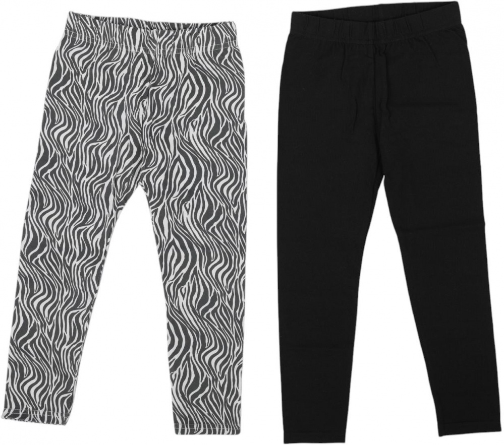 Лосины для девочек HW комплект 2 шт 220827_22056K р.92 черно-белый