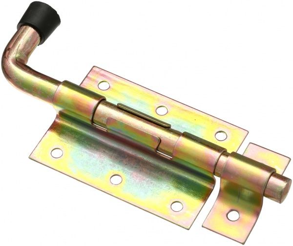 Засов 1-12 накладной Bruno желтый 145 мм