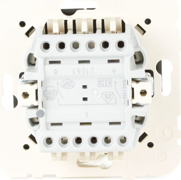 Вимикач двоклавішний Efapel Logus без підсвітки 10 А 250В IP20 графіт 21061 TIS