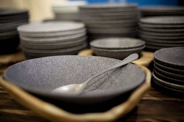 Тарелка для пасты 27 см светло-серая матовая G1Q1927 Granit G.Benedikt