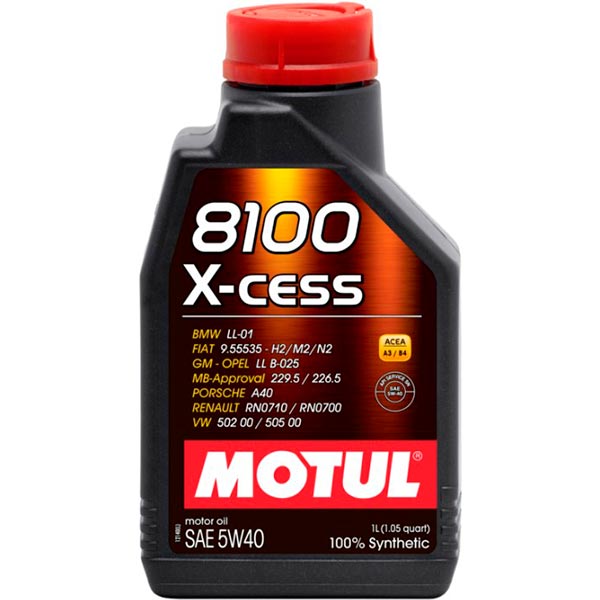 Моторное масло Motul 8100 X-cess SAE 5W-40 1 л
