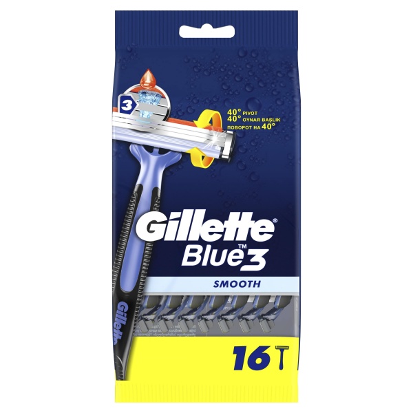 Одноразова бритва Gillette Blue3 Smooth 16 шт.