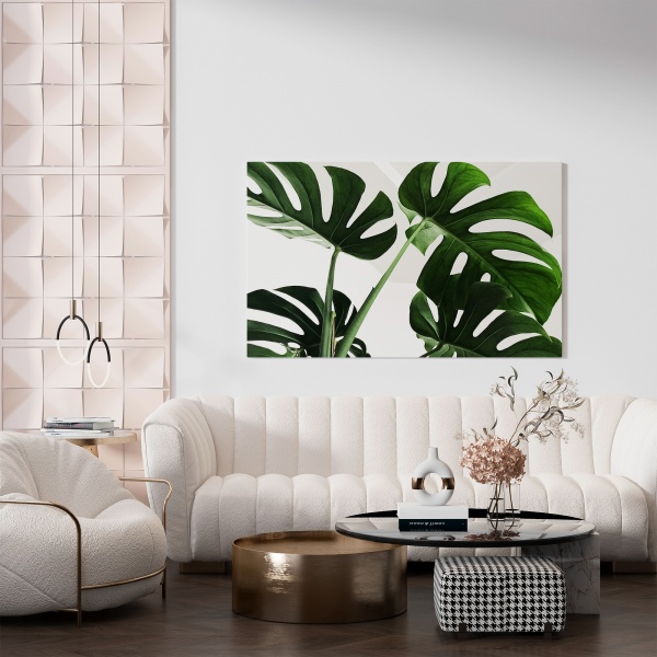 Картина на холсте Листья монстеры 110x80 см WS Holst 14082212 