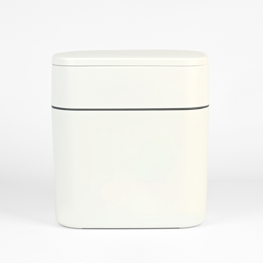 Відро для сміття MVM 10 л білий/сірий BIN-23 10L WHITE/GRAY