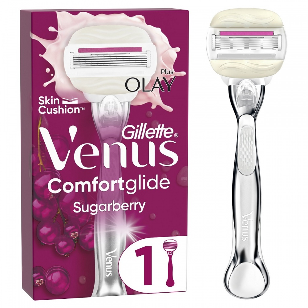 Станок для бритья Gillette Venus Comfortglide Sugarberry Plus Olay с 1 сменным картриджем 1 шт.