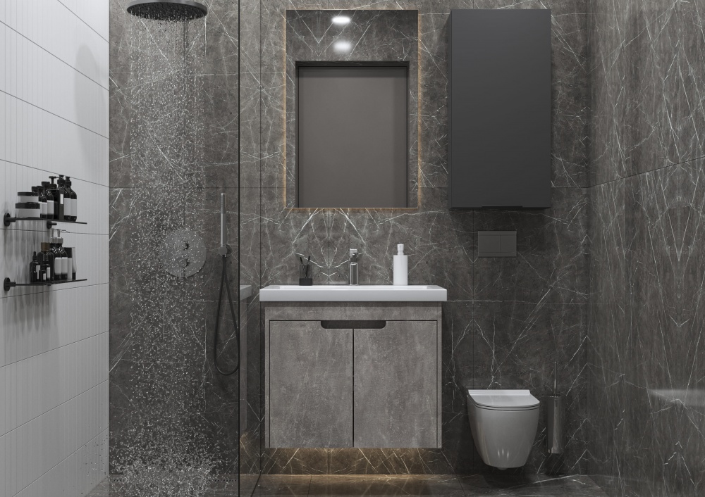 Тумба консольная Грейд Lina бетон под умывальник Como 70