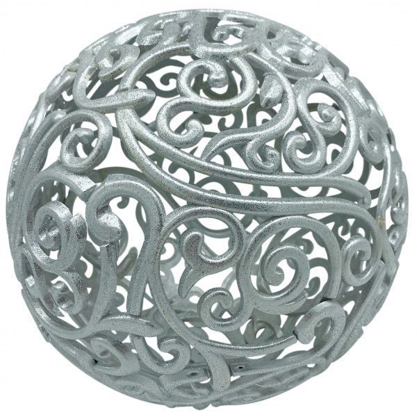 Куля ажурна MISLT d20 см BALL200-4 срібло