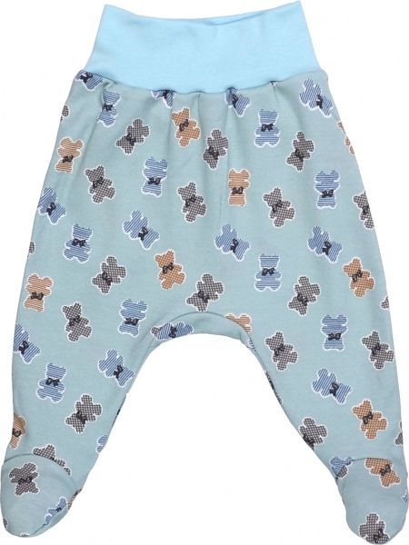 Повзунки дитячі Татошка 62 бірюзовий із принтом 03607брмш 