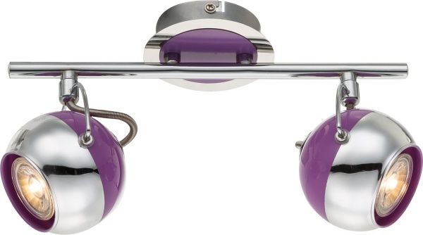 Спот Globo Splash 2x2 Вт GU10 фиолетовый 57887-2O 