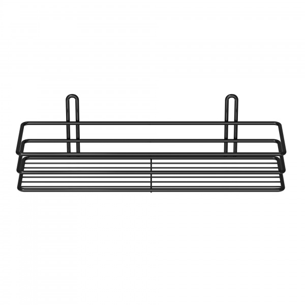 Полка для ванной 1-ярусная 35 см черная 
