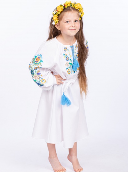 Платье Эдельвика р.140 белый 109-22/00 