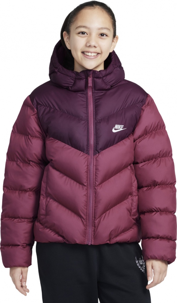 Пуховик детский зимний Nike K NSW TF ADP Puffer Colorblock IB6164-634 р.XS розовый