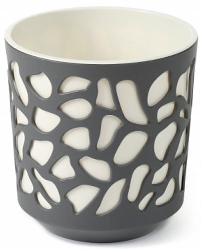 Горщик для квітів Lamela Дует 250 круглий 13,7л крем/антрацит 