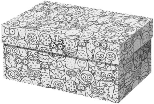 Коробка розмальовка сови