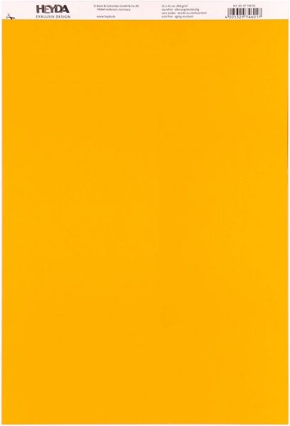 Бумага с рисунком Точка двусторонняя желтая 21x31 см 200 г/м² HEYDA