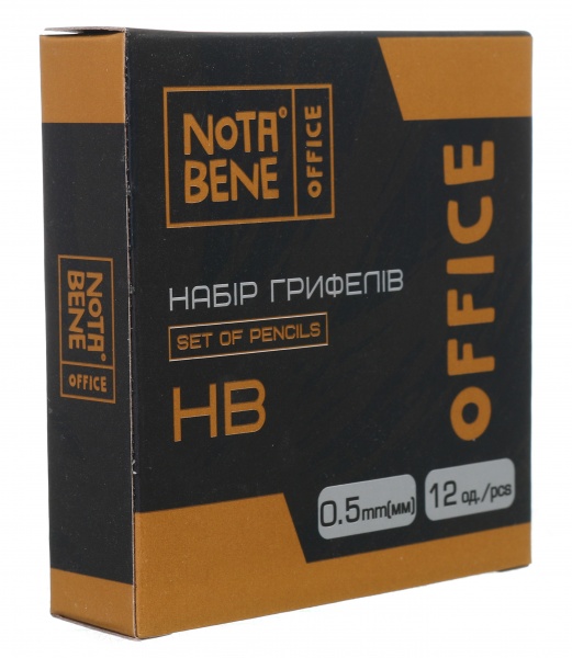 Набор грифелей HB 0,5 мм 12 шт. графит Nota Bene