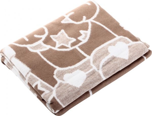 Ковдра дитяча 100*140 бежево-білий 