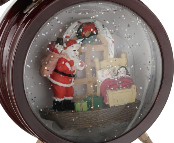 Фонарь декоративный Часы Санты подарки 14x8, 5x19 см