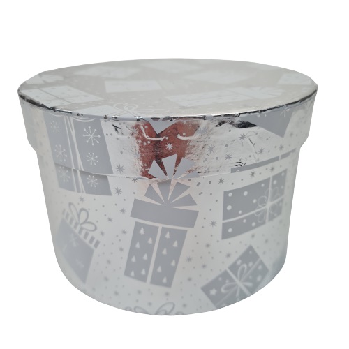 Коробка подарочная Тубус новогодний Снежинка 17х11 см 5002-2