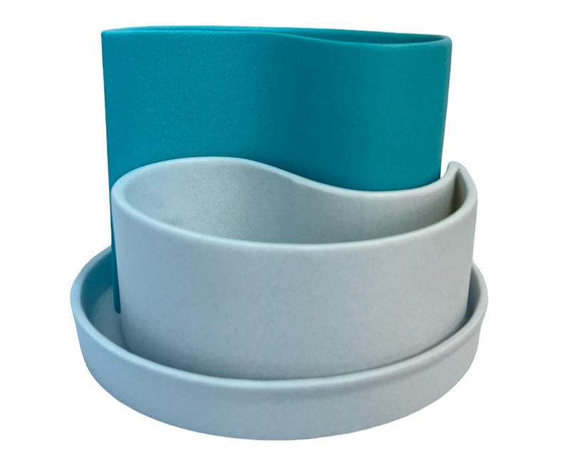 Горшок керамический Ориана-Запорожкерамика Капля фигурный 2 л бирюза (018-0-025)