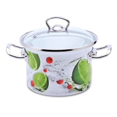 Кастрюля эмалированная Epos Лайм 5.5 л