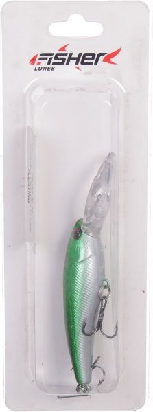 Воблер Clepsydra YE-90-8-10 8 г 90 мм #8 сріблясто-чорно-зелений