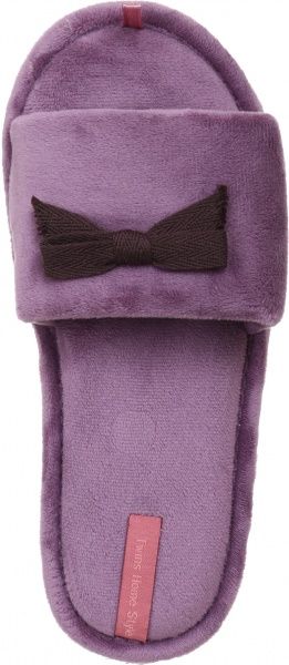 Тапки домашние Twins HS-VL велюровые с бантом р. 36 - 37 лиловый 