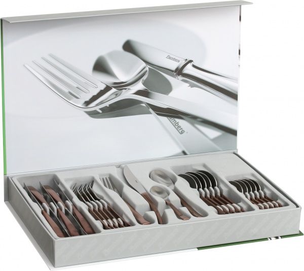 Набор столовых приборов на 6 персон 24 предмета 6061 бронзовый Flamberg