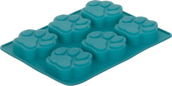 Форма для кексов Magic Ring Лапки, 18.5х14х1.7 см 6 шт бирюза Flamberg Smart Kitchen