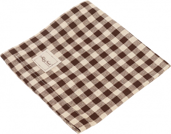 Серветка La Nuit Lucy клітинка 40x40 см коричневий 