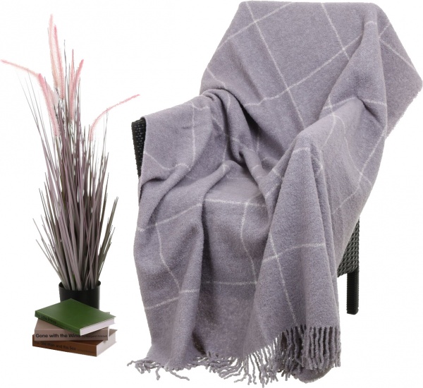 Плед Прованс 140x200 см сірий Lanavitta 