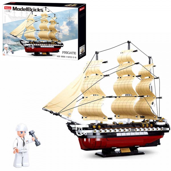 Конструктор Sluban Model Bricks Фрегат M38-B0836