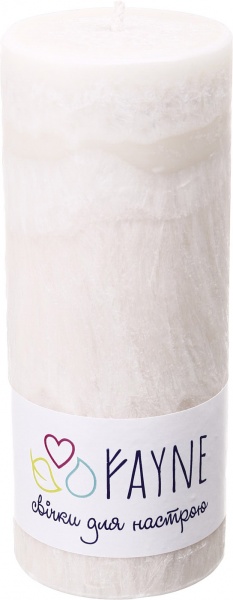 Свеча Цилиндр пальмовая бежевая 6х15 см ТМ FAYNE