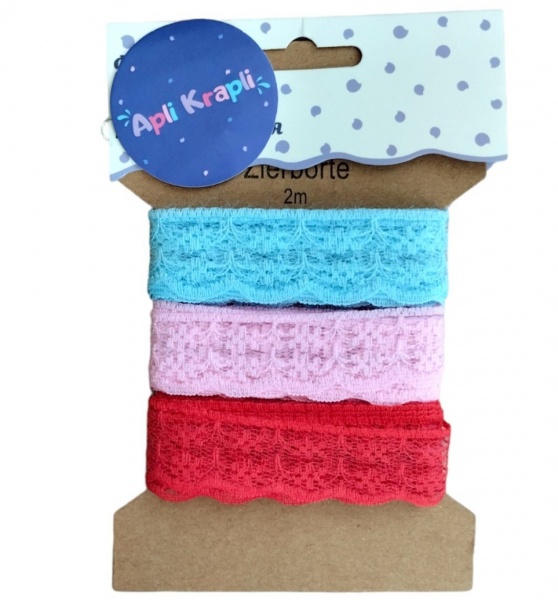 Набор для творчества Кружево (3 цвета по 2 м) АпліКраплі 