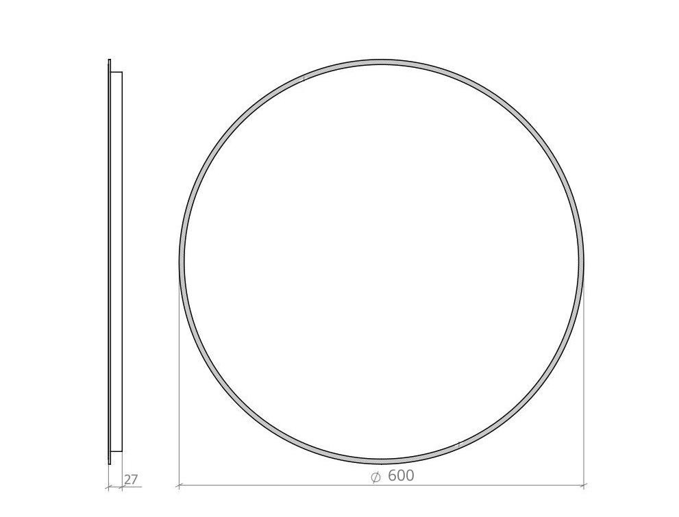 Зеркало со встроенной подсветкой Омега R-line D-60