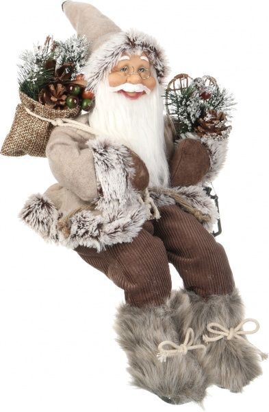 Декоративная фигура Дед Мороз сидячий S1807C 40 см 