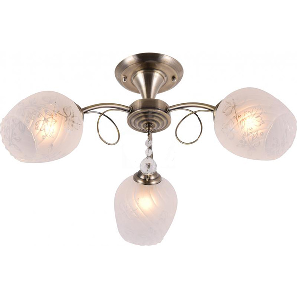 Люстра потолочная Accento lighting Urano 3xE27 античная латунь ALG-73762/3 