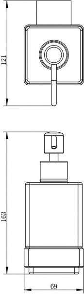 Дозатор для рідкого мила Imprese Bitov 170300