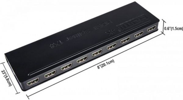 Сплітер PowerPlant (CA911516) HDMI 1X8 V1.4 4K 3D HDSP8-M 