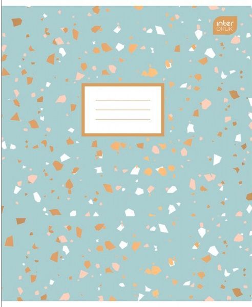 Тетрадь школьная 12 листов в клетку Terrazzo в ассортименте InterDRUK