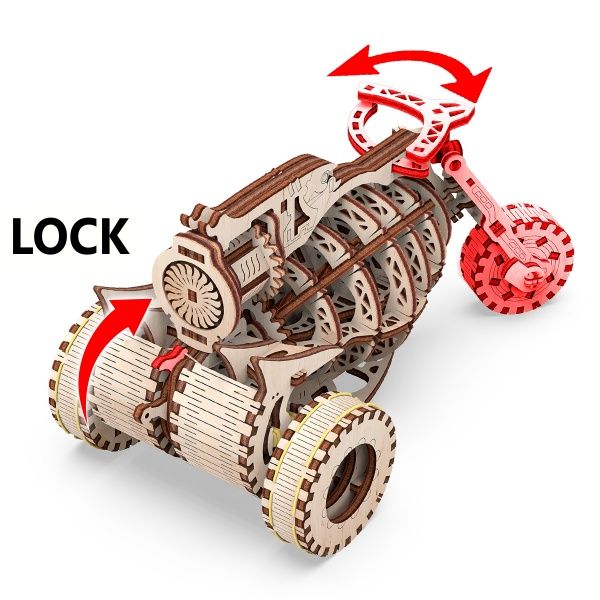 Дерев'яний 3D-конструктор Mr.Playwood Механічна машина «Старбайк» 10104