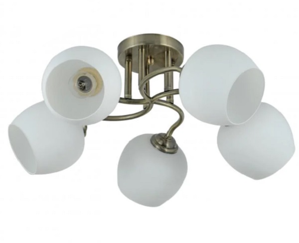 Люстра Miorro Colibrì металл/стекло 5x40 Вт E27 бронза 51-311-028