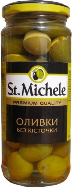 Оливки St. Michele Гордал без косточки 358 мл (8411578503855)